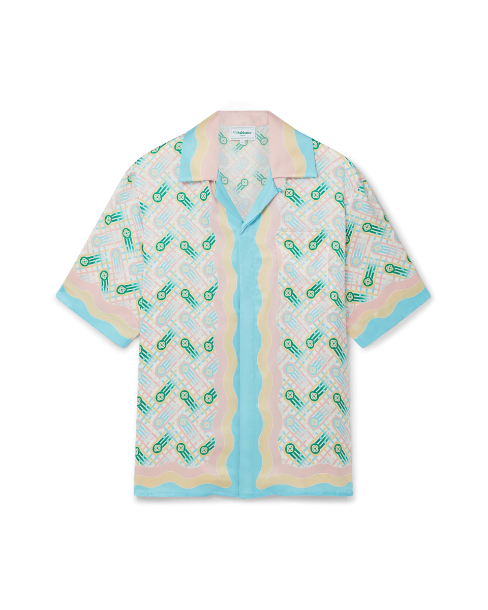 Ping Pong Short Sleeve Silk Shirt