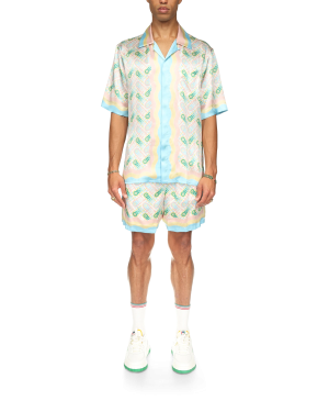 Ping Pong Short Sleeve Silk Shirt