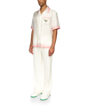 Tennis Club Icon Short Sleeve Silk Shirt