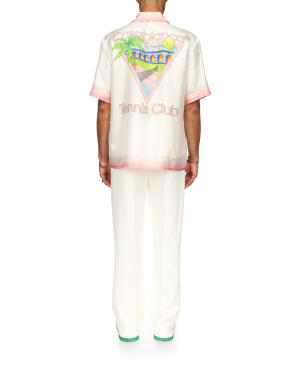 Tennis Club Icon Short Sleeve Silk Shirt