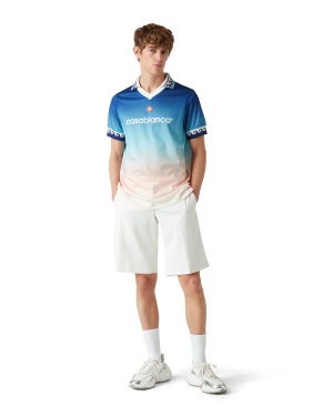 Jacquard Gradient Short Sleeve Football Shirt
