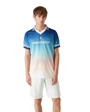 Jacquard Gradient Short Sleeve Football Shirt