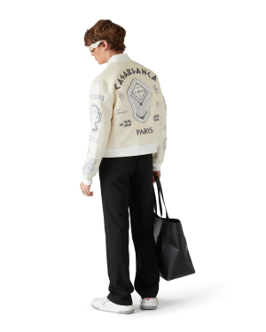 Chenille Patchwork Bomber Jacket