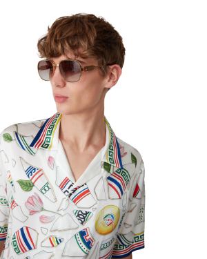 Le Vase Brise Short Sleeve Silk Shirt