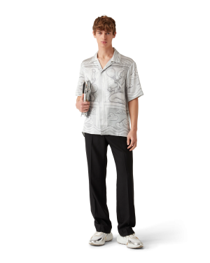 Sacred Stone Short Sleeve Silk Shirt