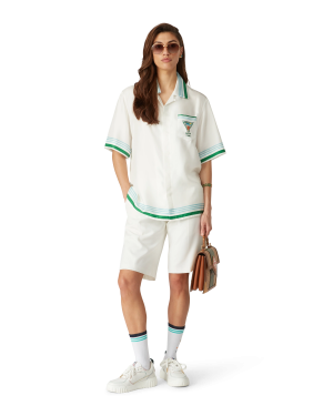 Metaphysical Tennis Icon Short Sleeve Silk Shirt
