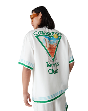 Metaphysical Tennis Icon Short Sleeve Silk Shirt
