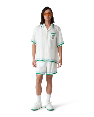 Metaphysical Tennis Icon Short Sleeve Silk Shirt