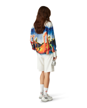 Midnight Acropolis Long Sleeve Silk Shirt