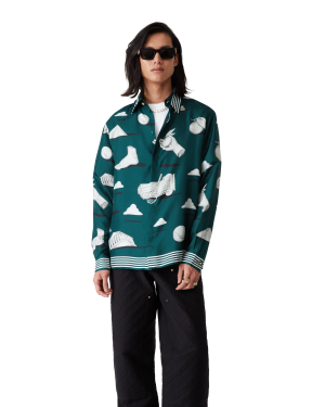 Metaphysical Long Sleeve Silk Shirt