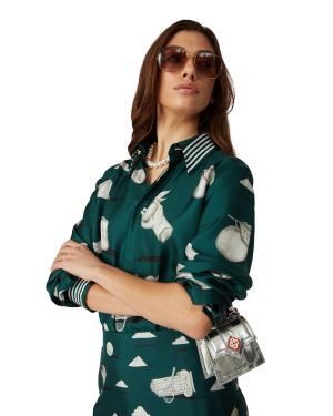 Metaphysical Long Sleeve Silk Shirt