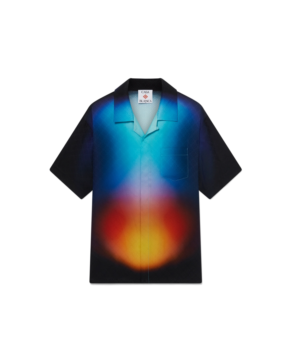 Gradient Silk Short Sleeve Shirt