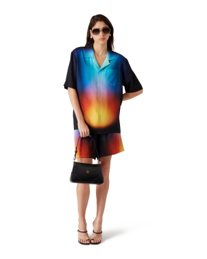 Gradient Silk Short Sleeve Shirt