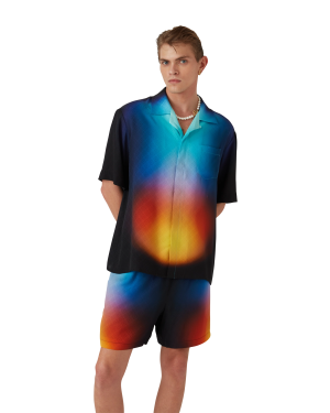Gradient Silk Short Sleeve Shirt
