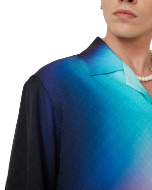 Gradient Silk Short Sleeve Shirt