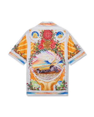 La Tornade De Rose Short Sleeve Silk Shirt