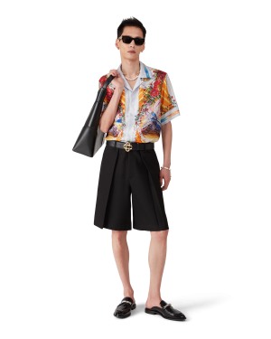 La Tornade De Rose Short Sleeve Silk Shirt