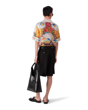 La Tornade De Rose Short Sleeve Silk Shirt