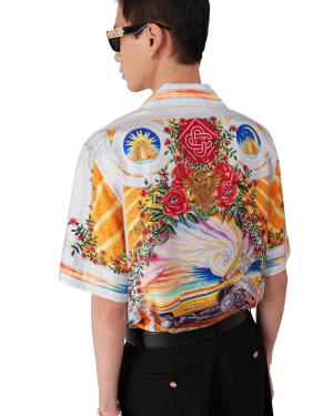 La Tornade De Rose Short Sleeve Silk Shirt