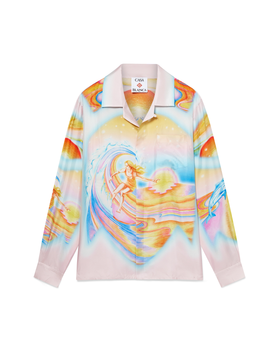 Psychedelic Nirvana Long Sleeve Silk Shirt