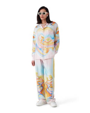 Psychedelic Nirvana Long Sleeve Silk Shirt