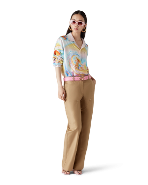 Psychedelic Nirvana Long Sleeve Silk Shirt