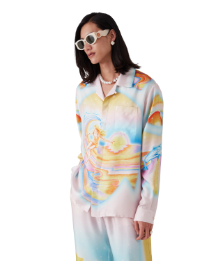 Psychedelic Nirvana Long Sleeve Silk Shirt