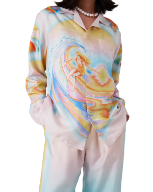 Psychedelic Nirvana Long Sleeve Silk Shirt
