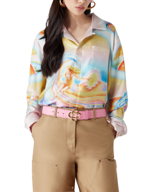 Psychedelic Nirvana Long Sleeve Silk Shirt