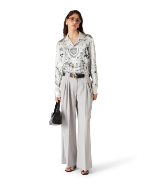 Tattoo Long Sleeve Silk Shirt