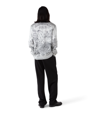 Tattoo Long Sleeve Silk Shirt