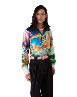 La Musique Long Sleeve Silk Shirt