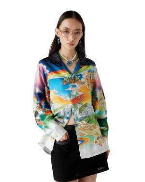 La Musique Long Sleeve Silk Shirt