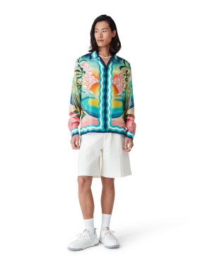 Danse De La Mer Long Sleeve Silk Shirt