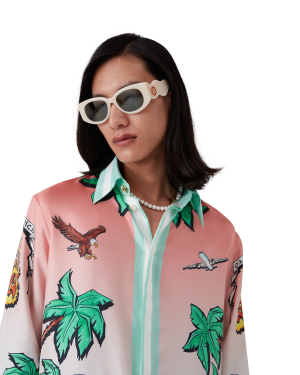 Tennis Club Long Sleeve Silk Shirt