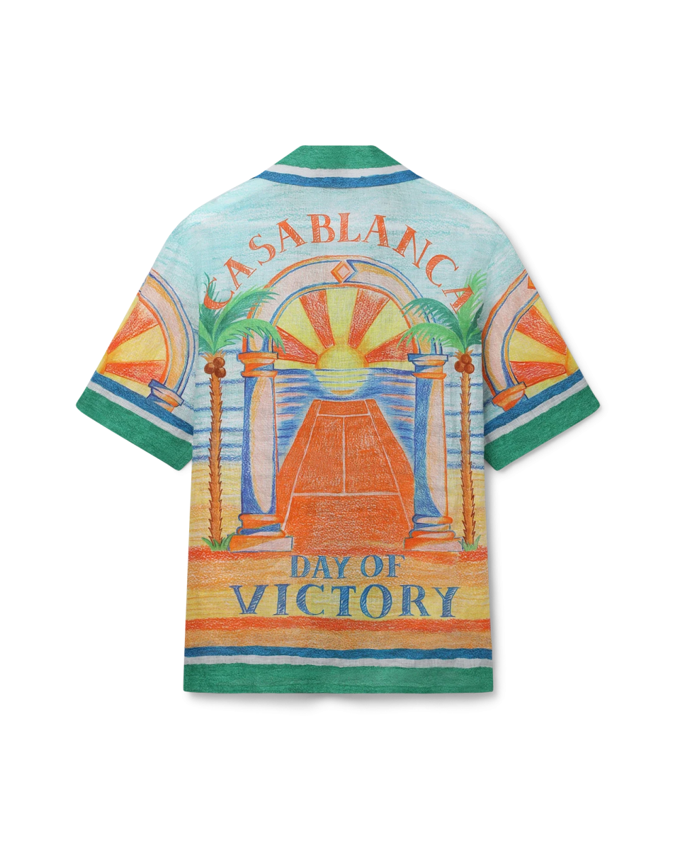 Day of Victory Short Sleeve Linen Shirt