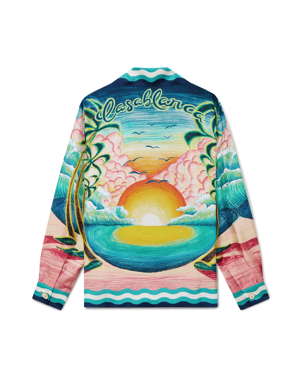 Danse De La Mer Long Sleeve Silk Shirt