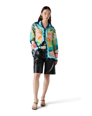 Danse De La Mer Long Sleeve Silk Shirt