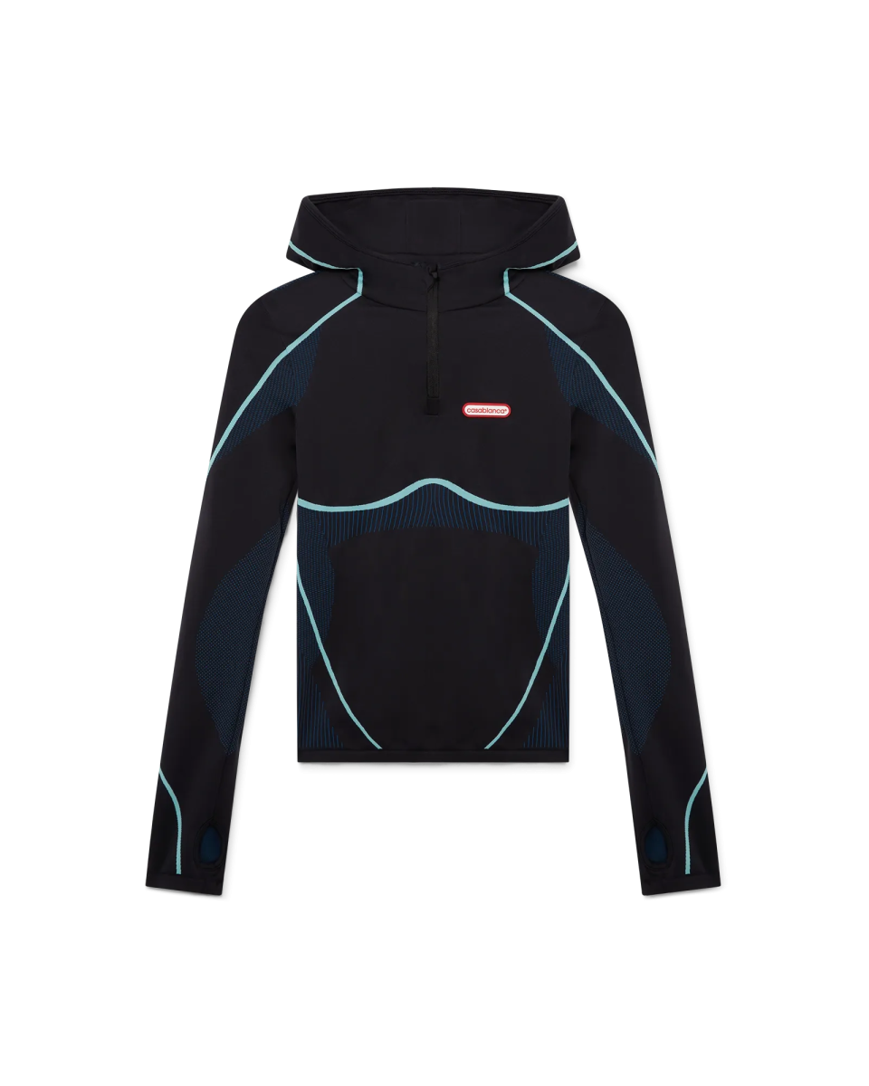 Seamless Hooded Long Sleeve Top