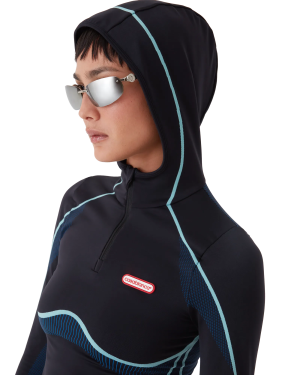 Seamless Hooded Long Sleeve Top