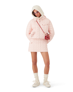 Nylon Quilted Hooded Jacket