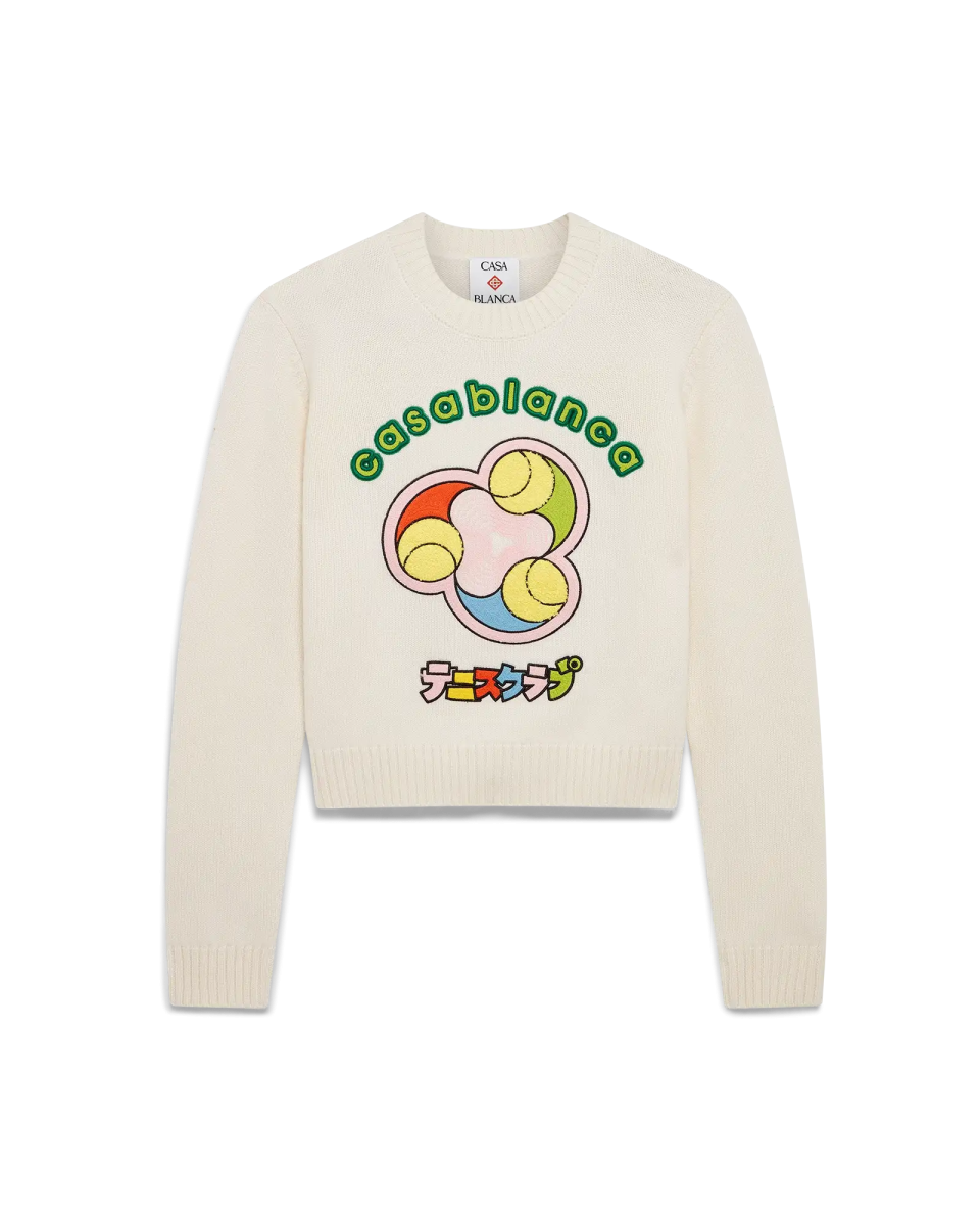 Tennis Ball Merino Knit Crew Neck