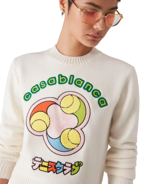 Tennis Ball Merino Knit Crew Neck