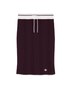 Cotton Knit Midi Skirt