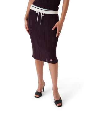 Cotton Knit Midi Skirt