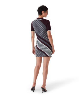 Diagonal Tennis Merino Polo Dress
