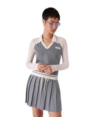 Merino Tennis Long Sleeve Polo