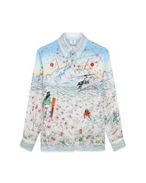L’Hiver Fleuri Long Sleeve Silk Twill Shirt