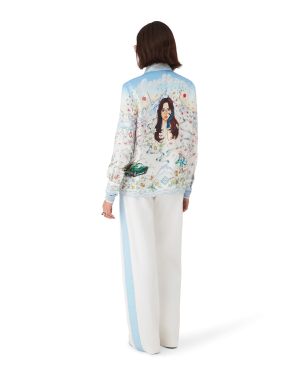 L’Hiver Fleuri Long Sleeve Silk Twill Shirt