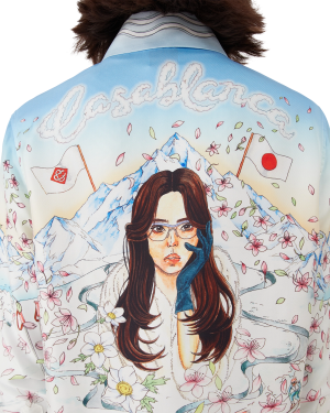 L’Hiver Fleuri Long Sleeve Silk Twill Shirt